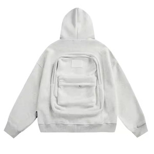 Personalizado de alta calidad de gran tamaño Boxy moda Sudadera con capucha hombres lisos con cremallera Casual mochila sudaderas con capucha Unisex sudaderas con capucha de los hombres - Product Image 5