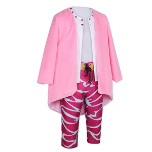 Disfraz de Cosplay de Doflamingo de One Piece de Star's Edge, Abrigo de Piel Rosa, Traje de Anime - Product Image 3