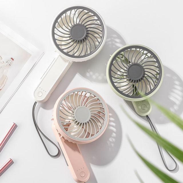 Wholesale Rechargeable Battery Portable Small Handheld Fans Foldable USB Cooling Electric Mini Table Hand Fans