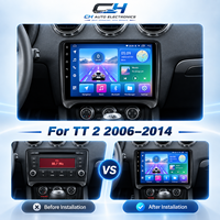 Pour Audi TT 2006-2012, autoradio Android 13 9 pouces, écran QLED 8 cœurs, CarPlay et Android Auto sans fil, 4G LTE DSP