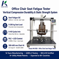 Machine d'essai de fatigue des sièges de chaise, testeur de durabilité de surface d'assise, testeur de résistance statique 200 kg 500 mm 0-40/min PLC LCD