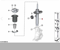Nouvel amortisseur avant gauche OEM 31316890929 de haute qualité, tube en acier noir, suspension pour G20 G28