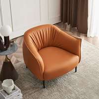 Canapé simple en cuir JP, confortable, pour salon, mobilier de maison, fauteuil de détente design, fauteuil d'appoint