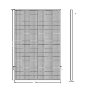 พลังงานแสงอาทิตย์ชนิด N-Type 430W 440W/455W กระจกคู่สีดำล้วนแผงโซลาร์เซลล์แบบครึ่งเซลล์สำหรับใช้ในบ้าน - Product Image 2