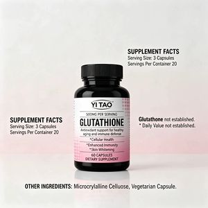 Capsules de glutathion 500 mg plus vitamine C, complément antioxydant pour stimuler l'immunité, éclaircir la peau, lutter contre le vieillissement et favoriser la santé cellulaire - Product Image 2