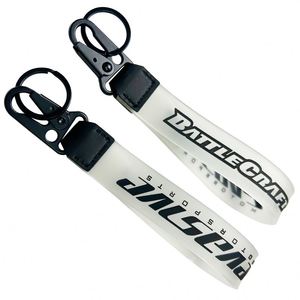 <b>Custom</b> Brand High Quality 15Cm Soft Rubber Keychain White Lanyard for <b>Key</b> - Product Image 3