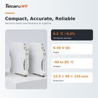 Transmisor de Temperatura Universal para Riel DIN, RTD, Termopar, Resistencia, mV a 4-20mA
