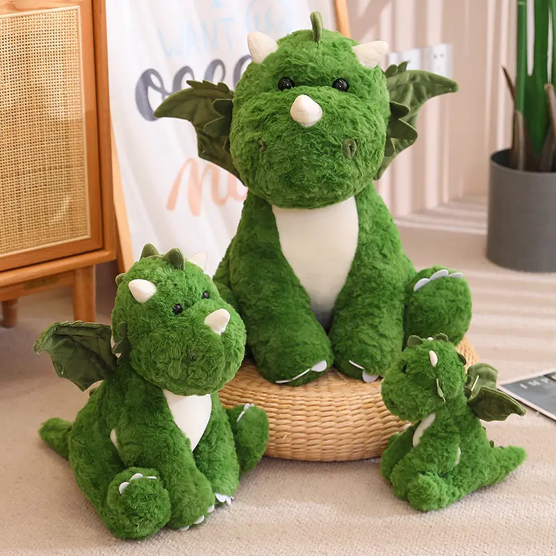 Amigurumi Muñecas hechas a mano Dragón suave Dinosaurio Peluche Suave Peluche Animales de ganchillo