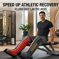 Bottes de massage électrique à compression d'air pour les jambes, 6 chambres, 3 modes, batterie rechargeable, thérapie par lumière rouge pour la récupération des mollets et des pieds