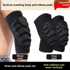 Juego <span class=keywords><strong>de</strong></span> Rodilleras y Coderas Tácticas para Gateo, Protectores Engrosados con Protección contra Impactos para Entrenamiento en Circuitos <span class=keywords><strong>de</strong></span> Obstáculos y Arrodilladas - Product Image 2
