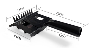 Peigne à cheveux en laine de vache et de cheval en métal noir brosse à cheveux d'élevage de bétail nettoyage du corps outils anti-démangeaisons pour animaux - Product Image 6