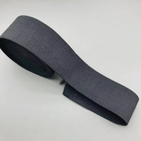 Chine vente en gros de haute qualité noir et blanc tricoté au crochet sangle élastique sangle en caoutchouc polyester en gros