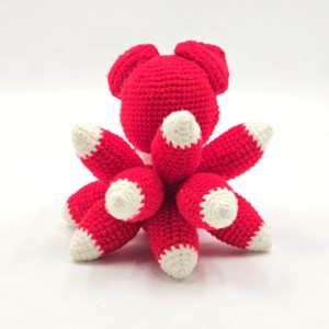 พวงกุญแจถักโครเชต์ทำมือแบบกำหนดเอง ของตกแต่งกระเป๋า ตุ๊กตาอามิกุมิ น่ารัก การ์ตูนจิ้งจอกเก้าหาง ตุ๊กตาขนนุ่ม - Product Image 3