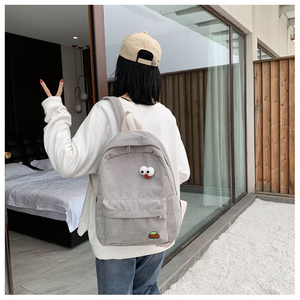 20l Trekking Everyday Plain Color Student Custom <strong>Corduroy</strong> Animal Print <strong>Backpack</strong> Ladies - Product Image 3