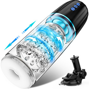 Dispositivo de Entrenamiento de Autoestimulación Masculina Telescópico Eléctrico Vibrador y Giratorio, Juguete Sexual para Adultos - Product Image 3