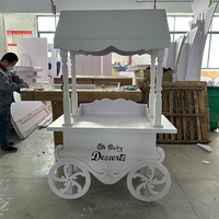 Chariot à bonbons pour fête de mariage LEDA, acrylique blanc, présentoir à gâteaux, desserts, nourriture, chariots à bonbons
