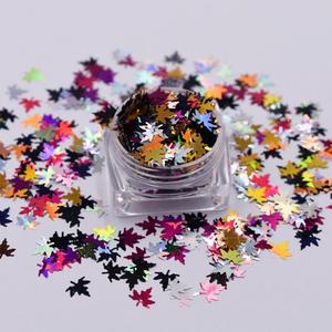光沢のあるネイルスパンコールグリッターレジンスパークルメープルリーフ紙吹雪チャンキーグリッタースパンコールDIYモールドアートネイルアートワークホリデー - Product Image 4