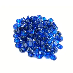 Yinzheng kualitas tinggi sintetis dibuat batu permata longgar safir biru