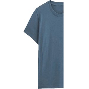 Camiseta de Manga Corta con Cuello Redondo, Estilo Urbano, Ecológica, Transpirable, para Mujer, de Algodón Orgánico Gris - Product Image 6