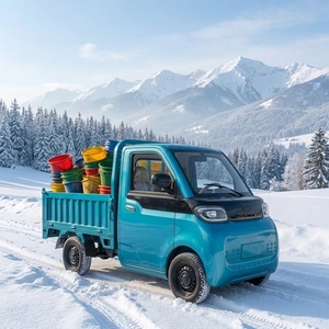 Mini pick-up électrique en acier laminé à froid, véhicule à quatre roues, 45 <span class=keywords><strong>km</strong></span>/h, pour le transport et le remorquage de machines agricoles - Product Image 1