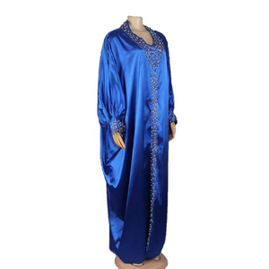 Vestido Maxi de Verano K0167 para Mujer Africana, Vestido Tradicional Dashiki con Mangas Largas Tipo Murciélago, Túnica de Poliéster para Mujer - Product Image 2