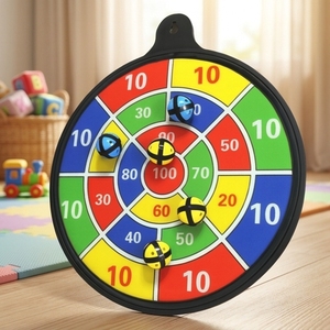 กระดานปาลูกดอกแม่เหล็กขนาด 16 นิ้ว สำหรับเด็ก ปลอดภัย น้ำหนักเบา ล้างทำความสะอาดได้ พร้อมอุปกรณ์เสริมปรับแต่งได้ - Product Image 1