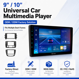 Radio Voiture Android 9 10 Pouces Universelle 1 Din Multimédia Écran <span class=keywords><strong>Tactile</strong></span> Lecteur Stéréo MP5 Navigation GPS Lecteur DVD pour Voiture - Product Image 1