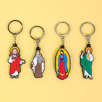 Llavero de PVC 2D con Diseño de Festival Cristiano, Moldeado por Inyección Personalizado para Regalos Promocionales de Pascua, Navidad y Días Festivos Religiosos