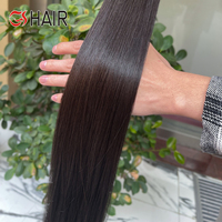 Fournisseurs de Cheveux Vierges Populaires, Lot de Cheveux Humains Lisses Comme des Baguettes de 46 Pouces, Lot de Cheveux Indiens Bruts 100% Naturels Provenant d'un Fournisseur Indien