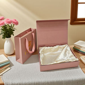 بشعار مخصص فاخر وردي ممغنط قابل للطي صندوق تعبئة 2 سماكة مواد معاد تدويرها للأحذية والملابس الشحن - Product Image 4