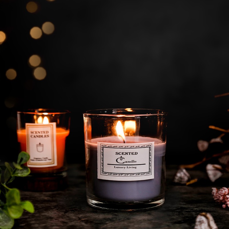 AROMA HOME Luxury Private Label Custom Aromatherapy Nordic Ins Fragrance Scented Soy Wax Clear Jar Candles With Gift Box 4
