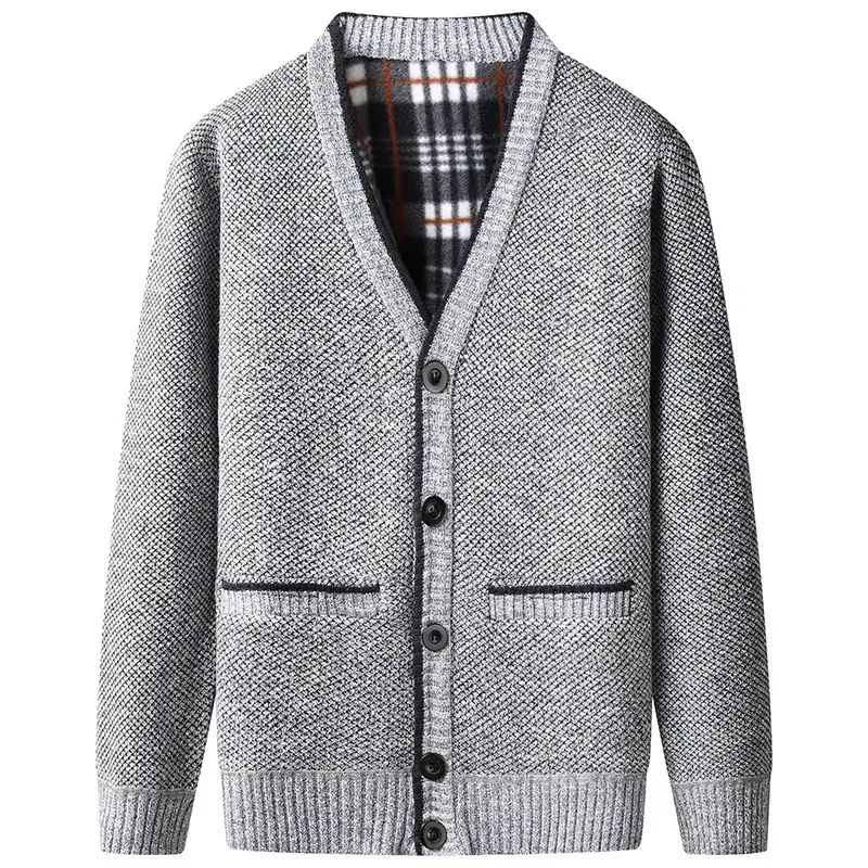 2022 Men's sweaters Custom Design Long Sleeve Knitted men solid cardigan sweaters knitwear fuzzy sweater for men