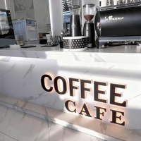 Publicidad de fábrica que ilumina personalizar 3D Led Metal letra signo para negocios cafetería tienda Logo señalización empresa signos pantalla