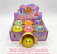 Jouet Squishy Mystère Arc-en-ciel en forme de Boulette Scintillante avec Boîte Surprise, Doux à Presser, Sensoriel, Anti-stress, Cadeaux