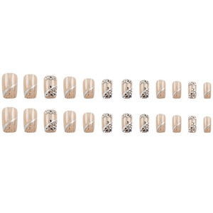 Productos de belleza Suministros para uñas Prensa en las uñas Diamantes de imitación de plata Cristal completo <span class=keywords><strong>Queen</strong></span> <span class=keywords><strong>Nails</strong></span> Usable Reutilizable 24 piezas Prensa en el dedo - Product Image 5