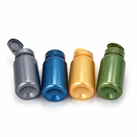 Emballage pour compléments alimentaires, petite bouteille de médicament, capsules d'huile de poisson, bonbons compressés, bouteille en plastique PET de 150 ml avec bouchon à clapet ; Sérigraphie