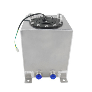 PQYRACING Aluminum Fuel Tank 10L <b>Polished</b> For <b>Car</b> Modification Universal Fit - Product Image 5
