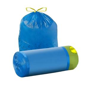 Huamaohengchun8-Gallon Trash Cans, Drawstring <b>Kitchen</b> Garbage Bags Blue 10 Count Bags - Product Image 1