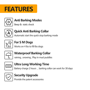 Dropshipping recargable <span class=keywords><strong>Smart</strong></span> Fancy Anti-Bark <span class=keywords><strong>Dog</strong></span> Training <span class=keywords><strong>Collar</strong></span> grande Nylon Shock Vibration Control de electricidad estática para - Product Image 5