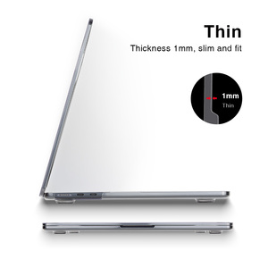 MacBook 13 인치 커버 노트북 용 크리스탈 클리어 케이스 MacBook Air M2 클리어 케이스 용 광택 투명 UV 강화 쉘 - Product Image 3