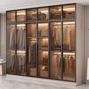 Full Bedroom Custom Wooden <b>Wardrobe</b> Set with Pull-Out <b>Drawers</b> and Hanging Space - Product Image 4
