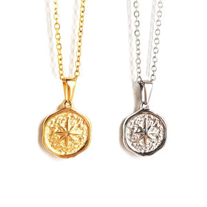 Оптовая продажа, высококачественное ожерелье Polaris со звездами, Двухслойное ожерелье с подвеской в виде Северной Звезды золотого и серебряного цвета, северная звезда - Product Image 3