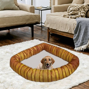 Meiweipet Large Deep Yellow Plüsch Hunde bett Anti-Rutsch-Katzen schlafs ofa Fächerförmig mit niedlichen bedruckten Falten für Hunde und Katzen - Product Image 4