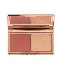 Private Label Palette de fard à joues 2 en 1 imperméable et résistante à la sueur Palette de fard à joues surligneur Contour Palette de fard à joues