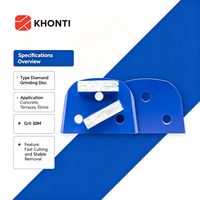 KHONTI Lavina – Bloc abrasif durable 6-400 grains, patins de meulage diamantés pour sols en époxy et béton