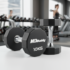 Haltères MDBuddy 2,5-30 kg en PU, haltères à <span class=keywords><strong>12</strong></span> faces en uréthane, ensemble d'haltères sans poids, équipement de gym, ensemble d'haltères de fitness - Product Image 1