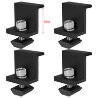 Offre Spéciale : Accessoire de fixation pour système de montage solaire, Kit de montage de panneaux solaires, Colliers de fixation, Collier de maintien, Colliers de fixation noirs