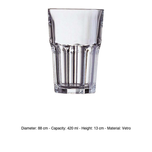 Vaso Alto de Vidrio Templado Granity 42 cl Apilable Arcoroc H 13 cm Ø 8.8 cm - Product Image 3