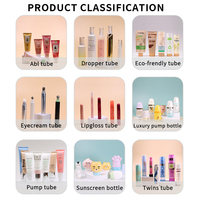 Crème contour des yeux personnalisée 20g 10ml Tube d'emballage cosmétique vide crème contour des yeux de couleur des lèvres en plastique pressé avec tête vibrante en céramique