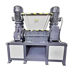 Home Use Double Shaft Shredder Grinder Crusher Recycling Plastic Rubber Waste Tires PET Bottles Plastic Crushing Machines